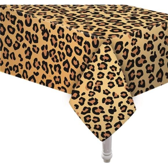 5 Pack Animal Safari Theme Zoo Print Table Cover Animal Theme - Picture 3 of 7